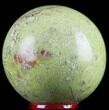 Polished Green Opal Sphere - Madagascar #78766-1